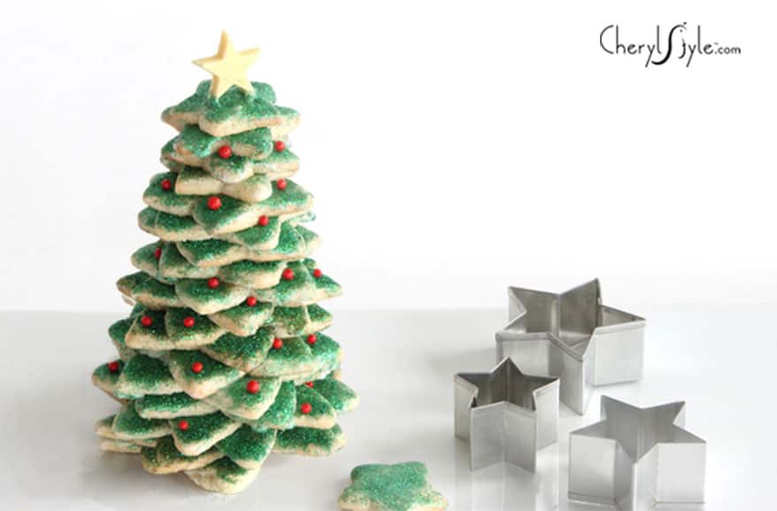 STACKED SUGAR COOKIE CHRISTMAS TREE